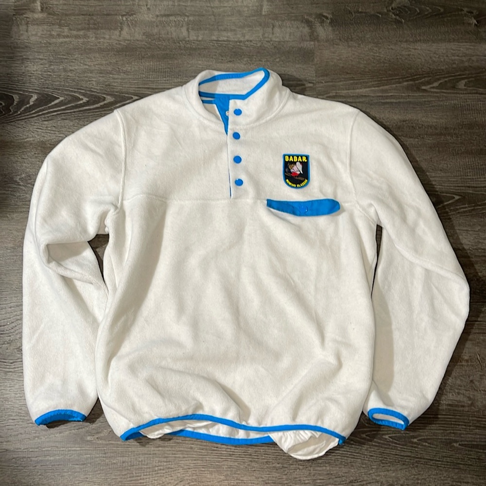 Rowing Blazer Unisex Babar Ski Shield Snapover Fleece White/Blue Size Medium